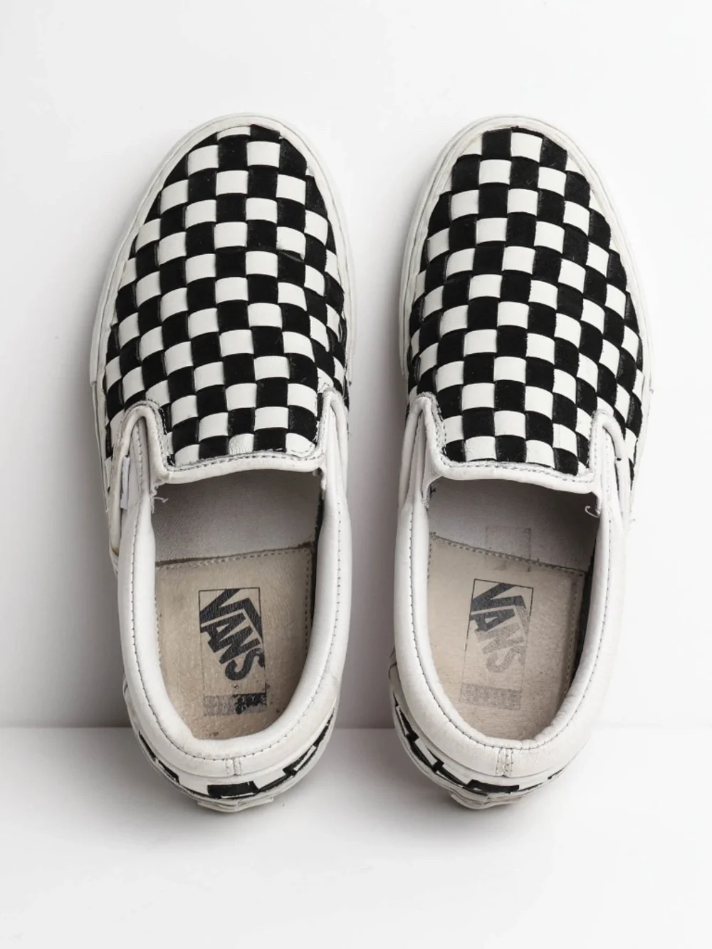 Super Rare Vans x Barneys New York OG LX Woven Leather Checker Slip On 2015